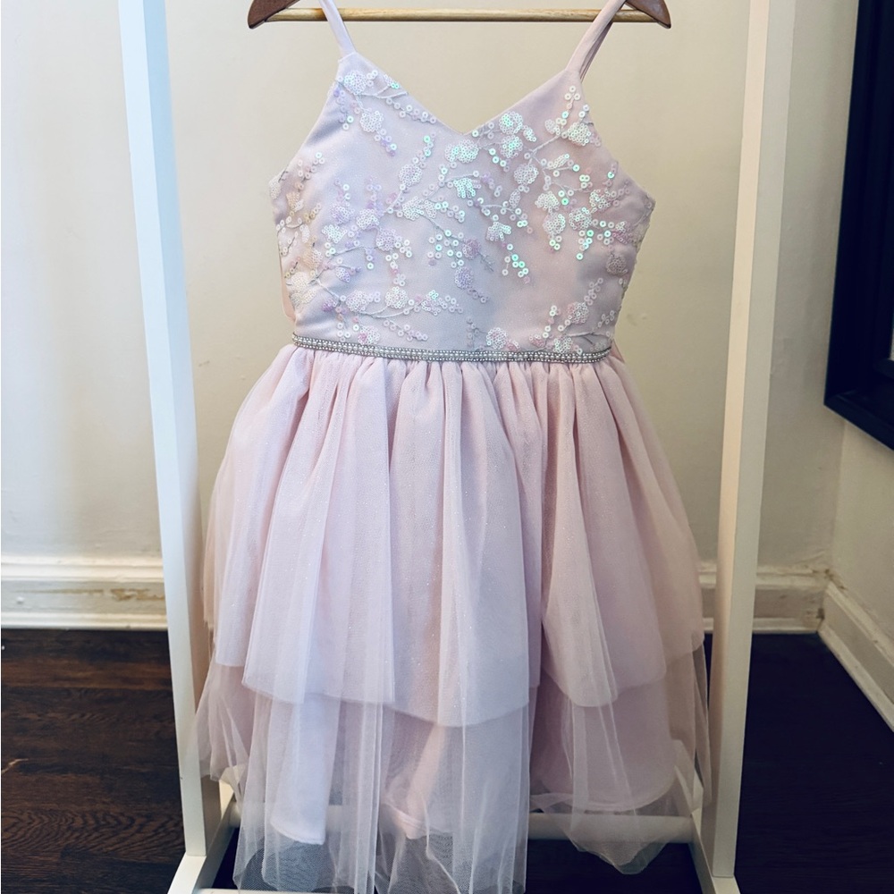 Rare Editions Light Pink Sequin Dress